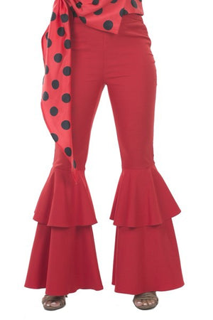 Red flare pant